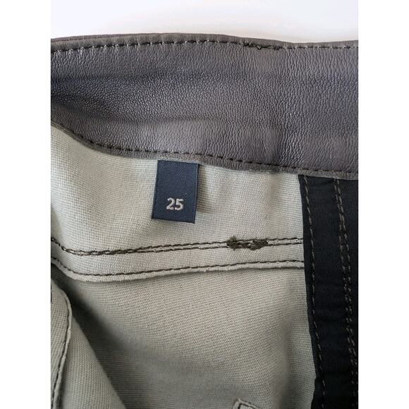 Citizens Of Humanity Harlow Ankle Slim Lambskin Leather Pants in Gray Size 25 - Picture 10 of 16